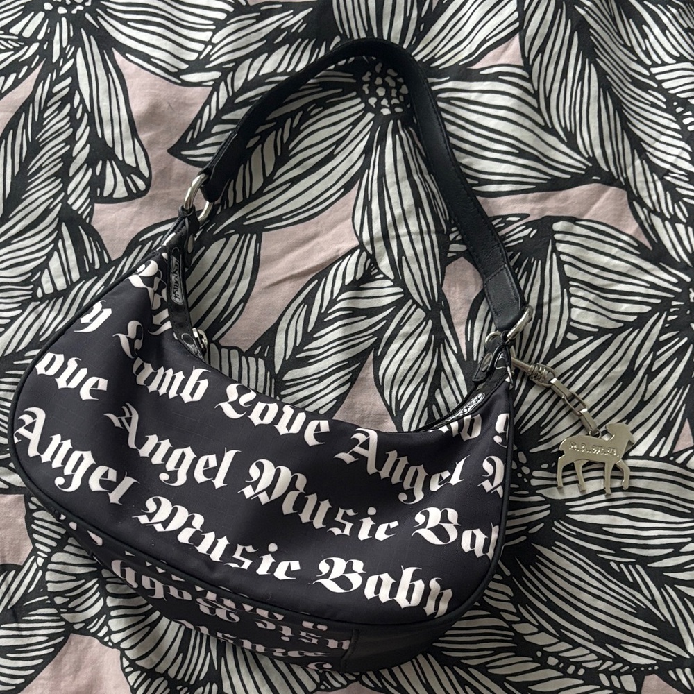 L.A.M.B. Black and White Shoulder Bag